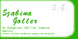 szabina goller business card